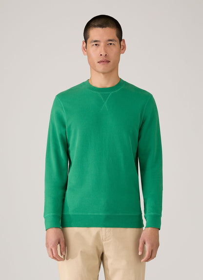 Mens Loopback Sweatshirt In Bright Green Mswe1516 Gnjc