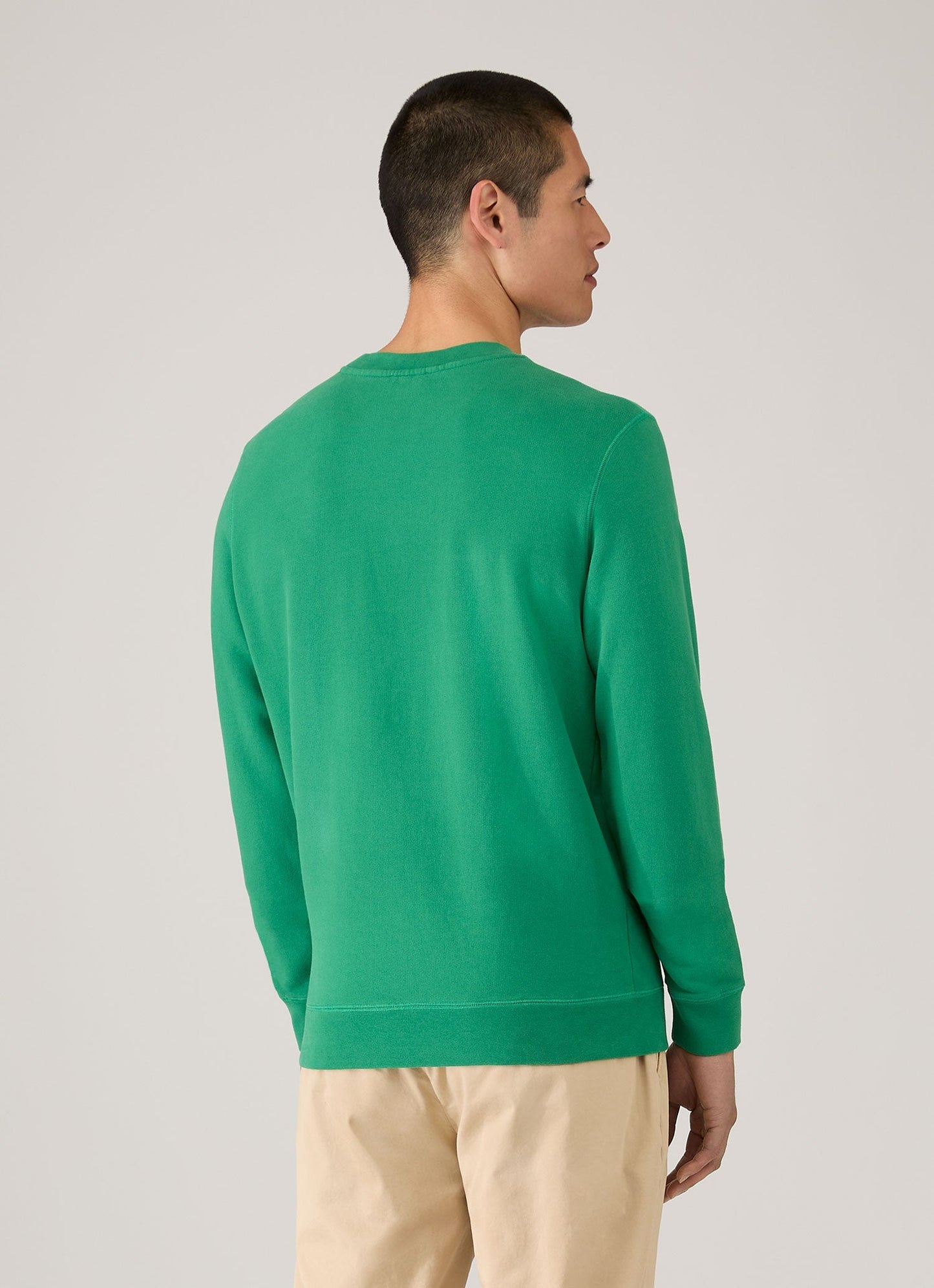 Mens Loopback Sweatshirt In Bright Green Mswe1516 Gnjc