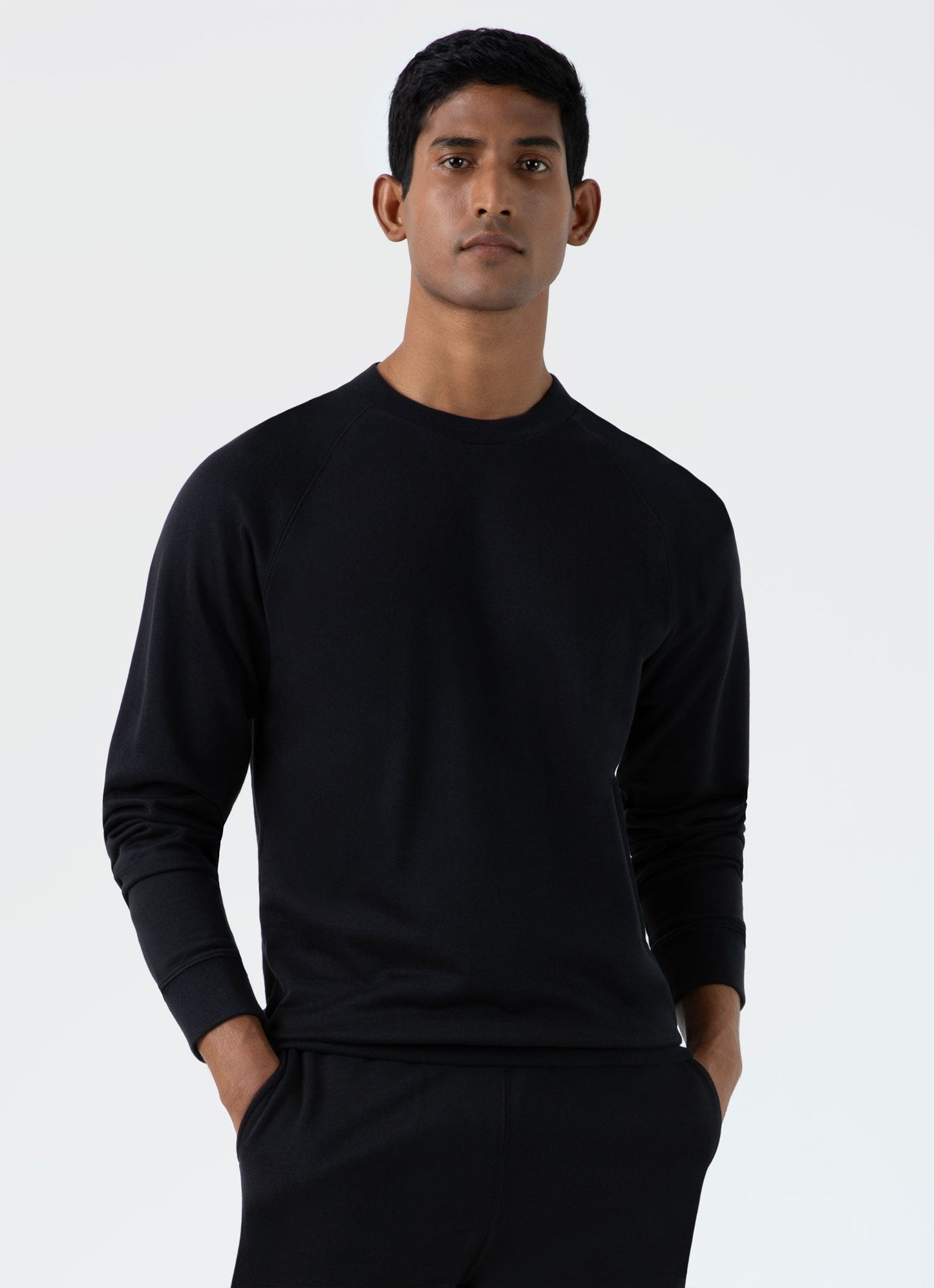 Mens Sea Island Cotton Sweatshirt Black