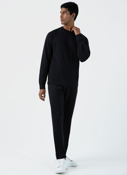 Mens Sea Island Cotton Sweatshirt Black