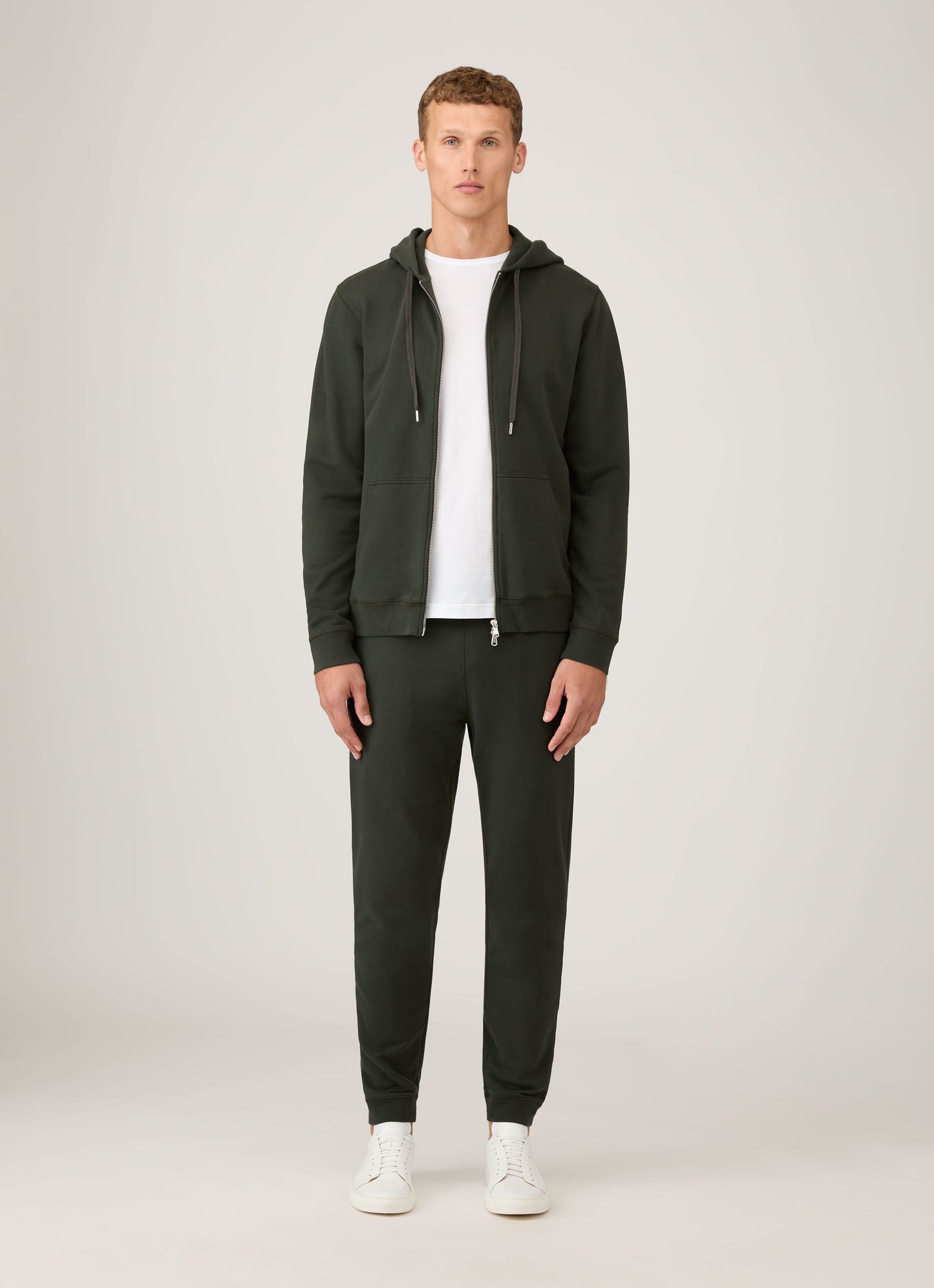 Mens Loopback Sweatpants In Dark Green Mtrs1518 Gnin