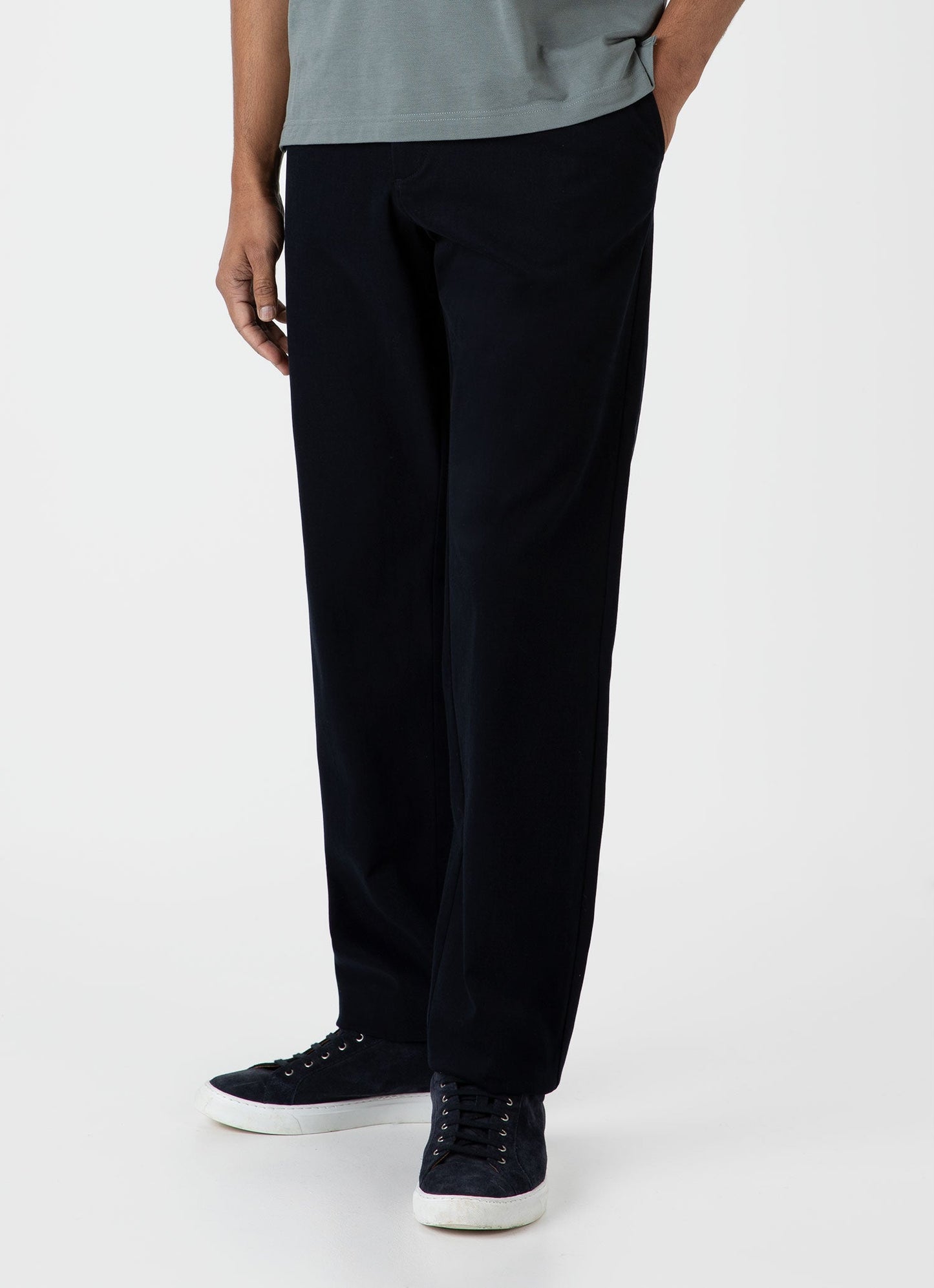 Mens Brushed Cotton Wool Drawstring Trouser In Navy Mtrs3083 Buaa
