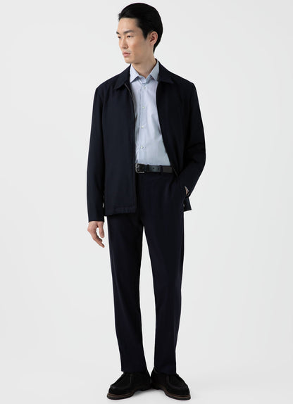 Mens Travel Wool Trouser In Navy Mtrs3089 Buaa