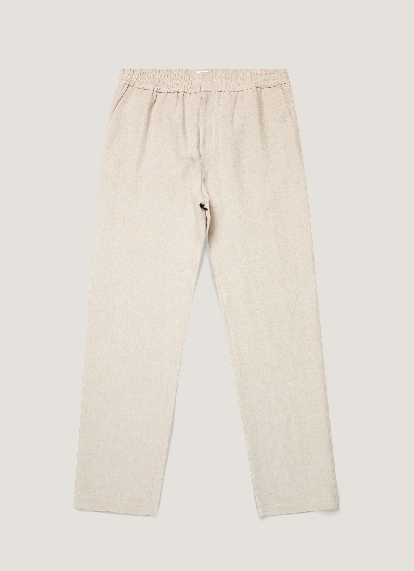 Mens Linen Drawstring Trouser In Sand Mtrs3092 Brbd