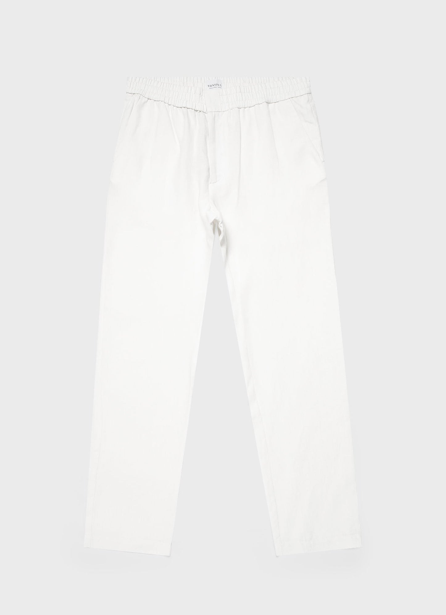 Mens Linen Drawstring Trouser In White Mtrs3092 Whaa