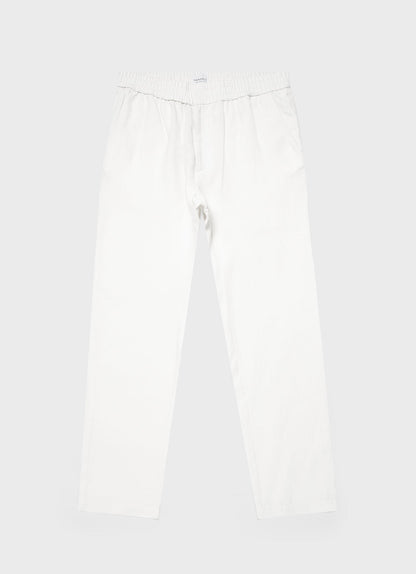 Mens Linen Drawstring Trouser In White Mtrs3092 Whaa