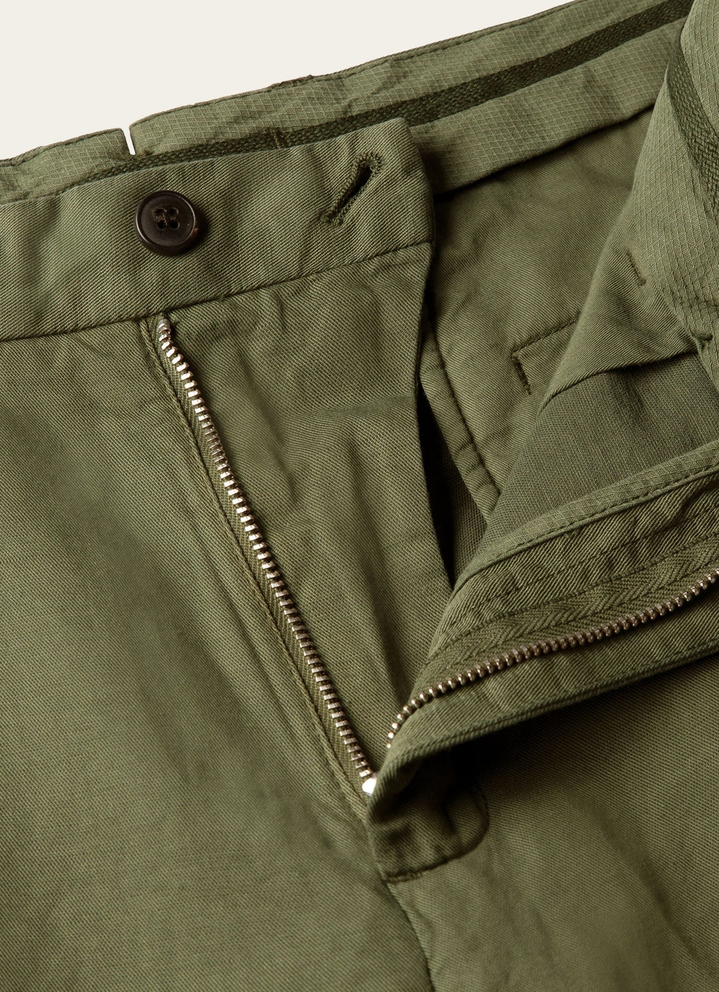 Mens Cotton Linen Trouser In Deep Olive Mtrs3136 Gniz