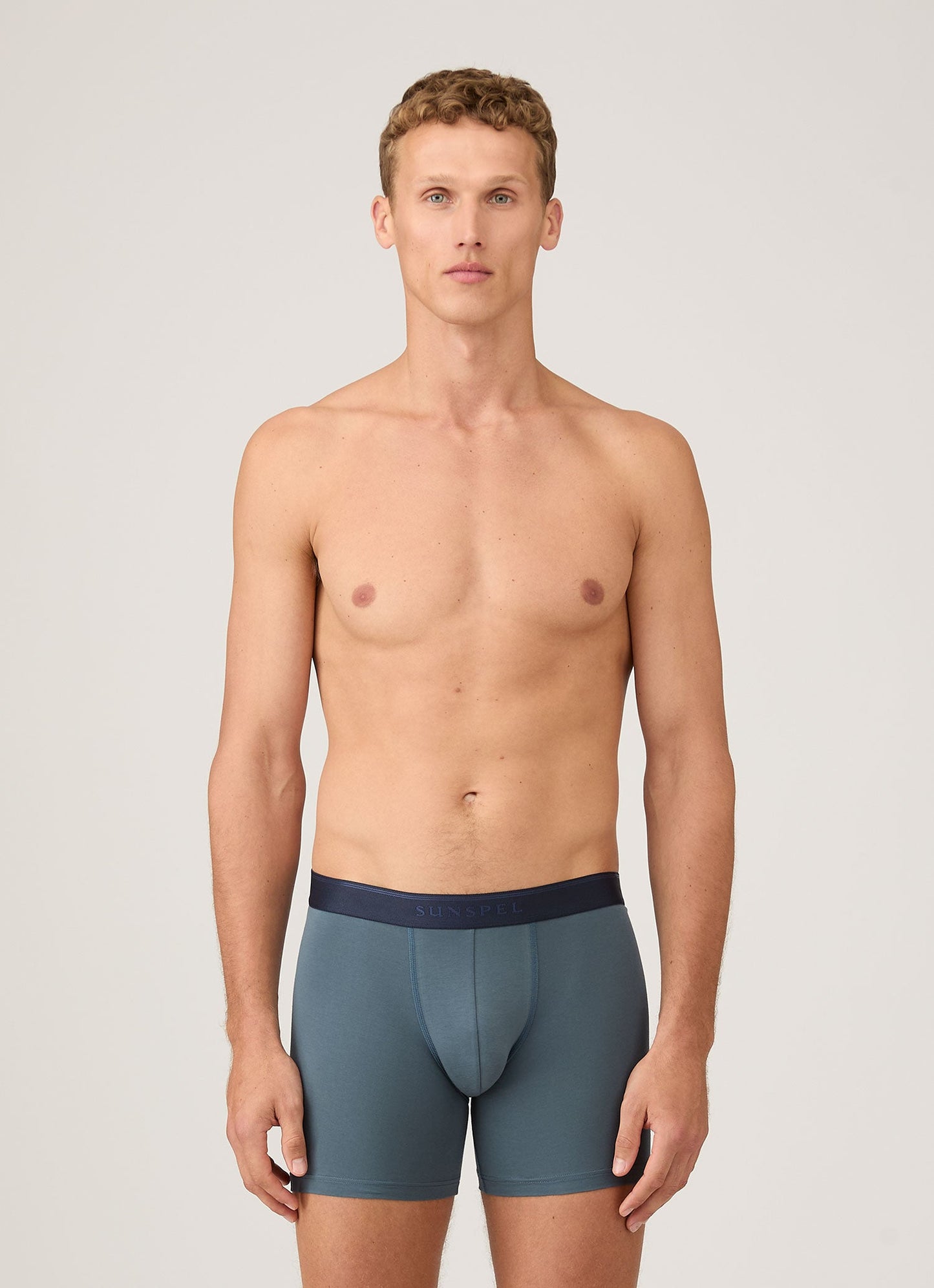 Mens Cotton Stretch Boxer Briefs In Dark Petrol Mtru4614 Bujy