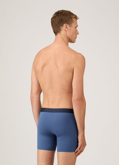 Mens Cotton Stretch Boxer Briefs In Atlantic Blue Mtru4614 Bupk