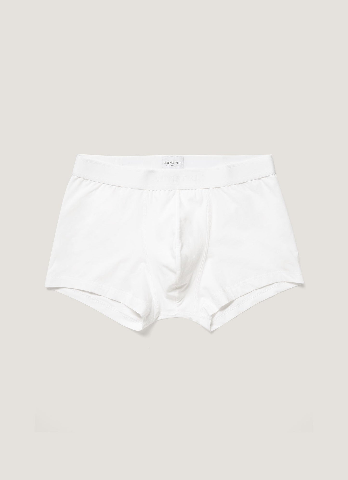 Mens Stretch Cotton Trunks In White