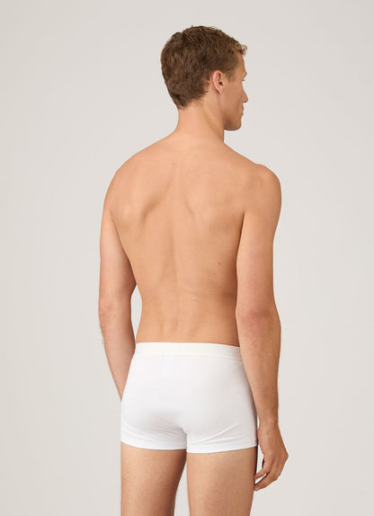 Mens Sea Island Cotton Trunks In White Mtru4622 Whaa