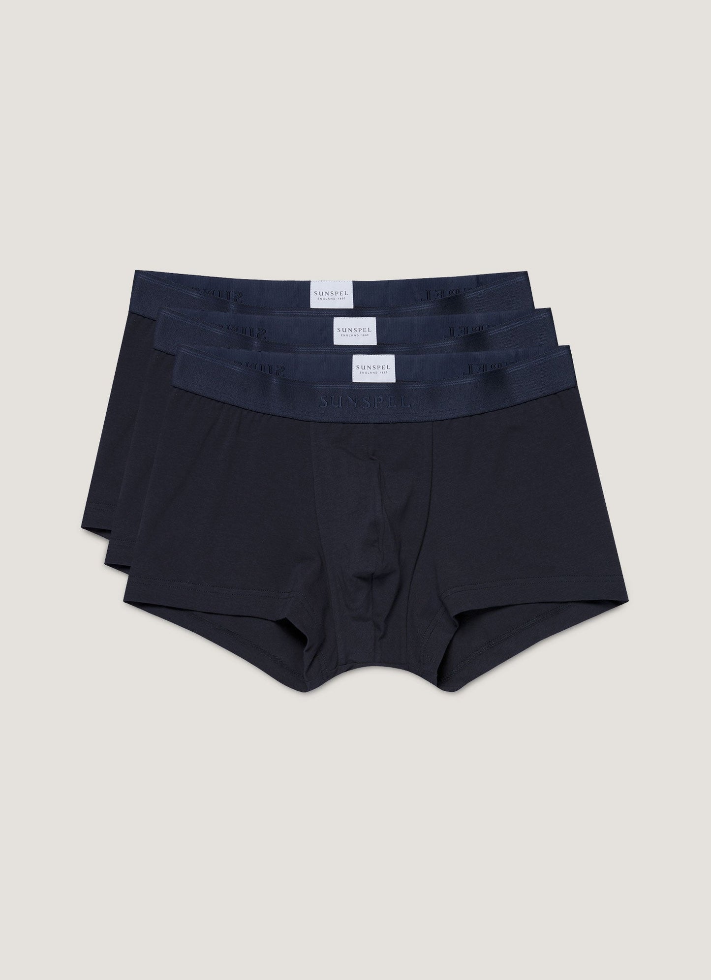 Mens Multipack Stretch Cotton Trunks In Navy Packm44 Buaa