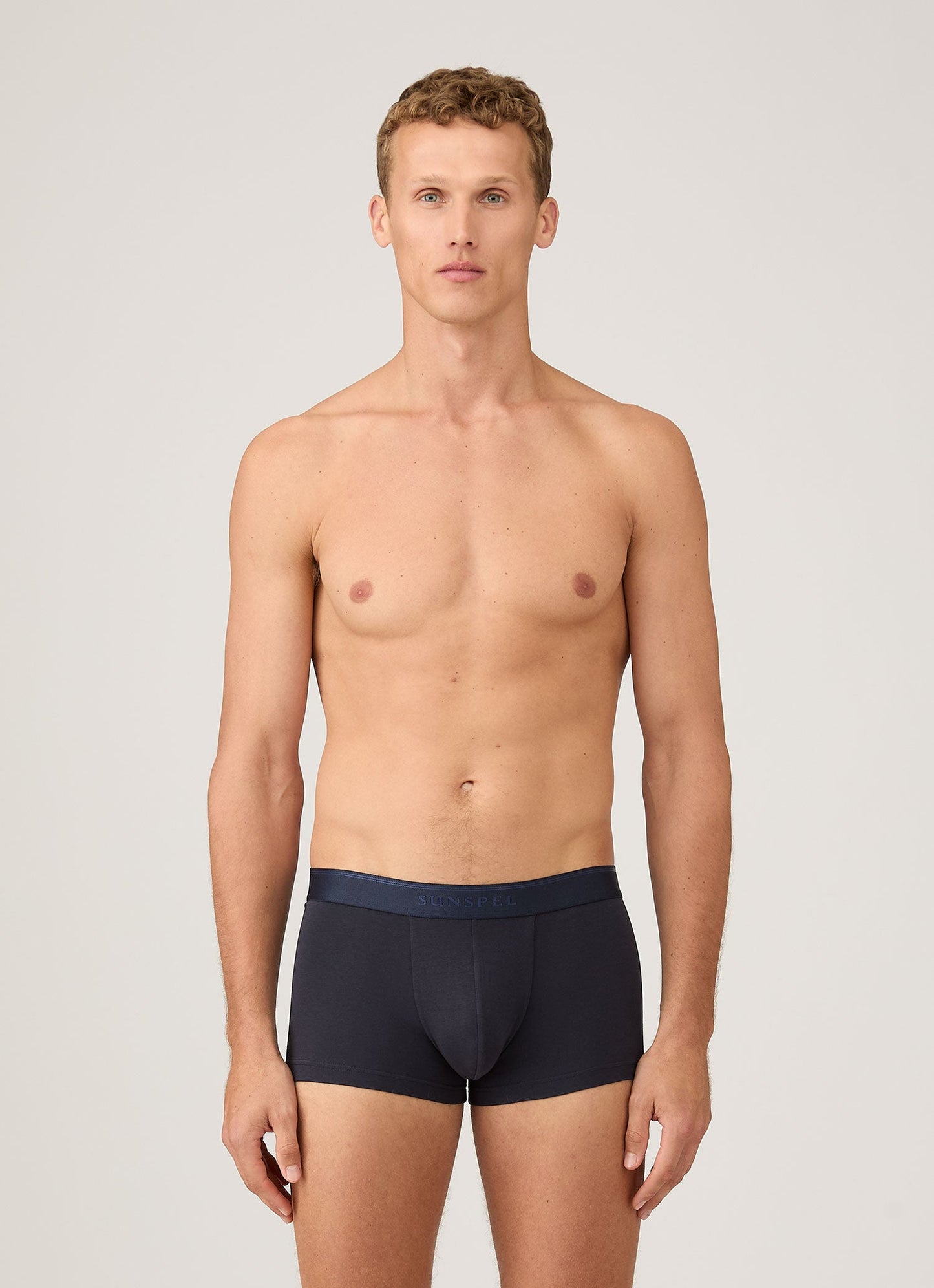 Mens Multipack Stretch Cotton Trunks In Navy Packm44 Buaa