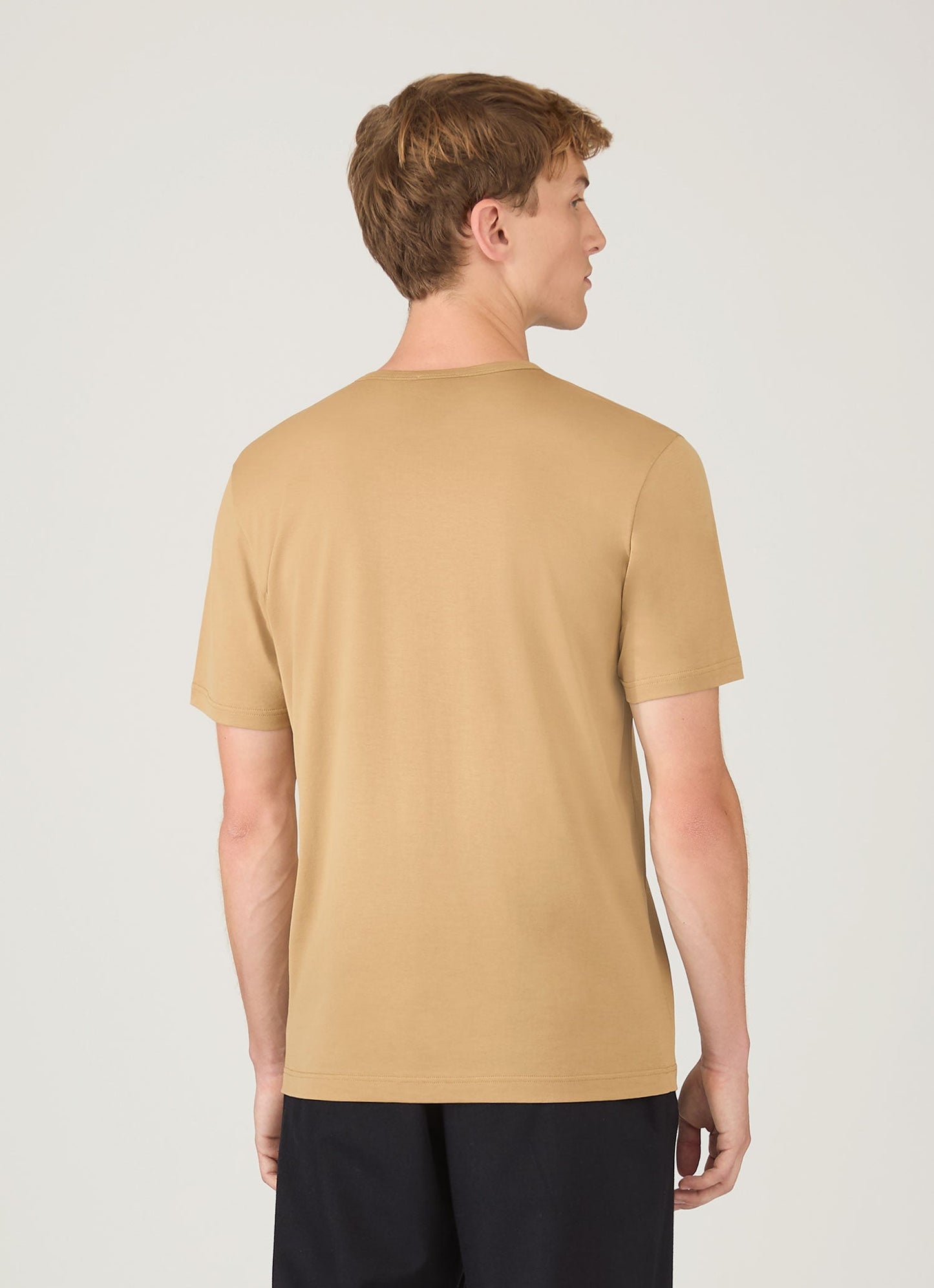 Mens Classic Tshirt In Tan Mtsh0001 Brgm