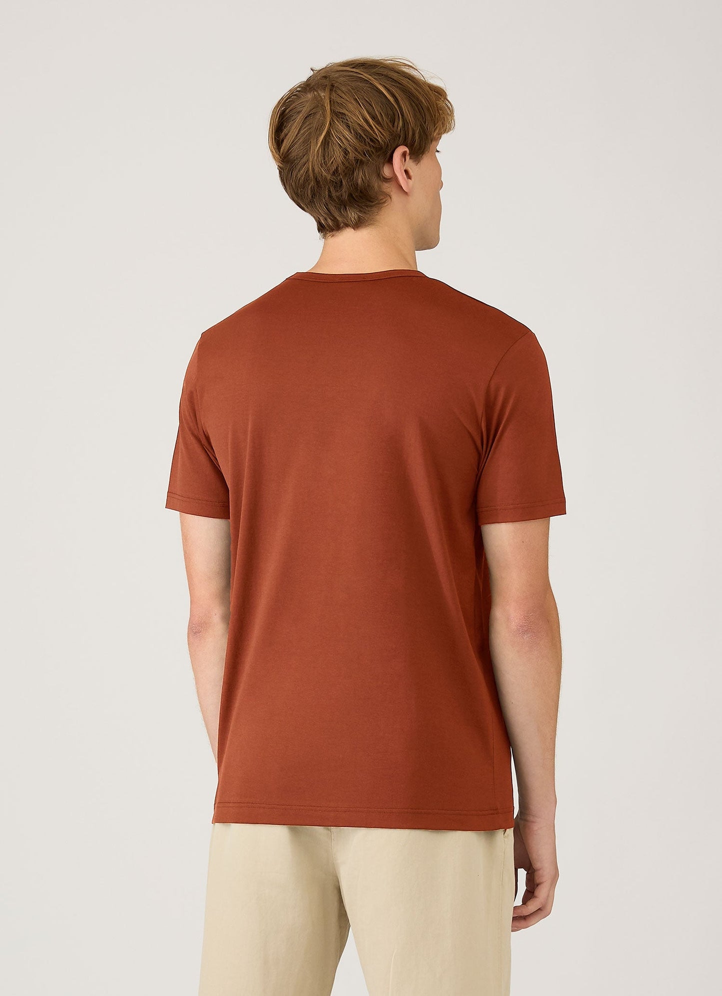 Mens Classic Tshirt In Rust Mtsh0001 Brgp