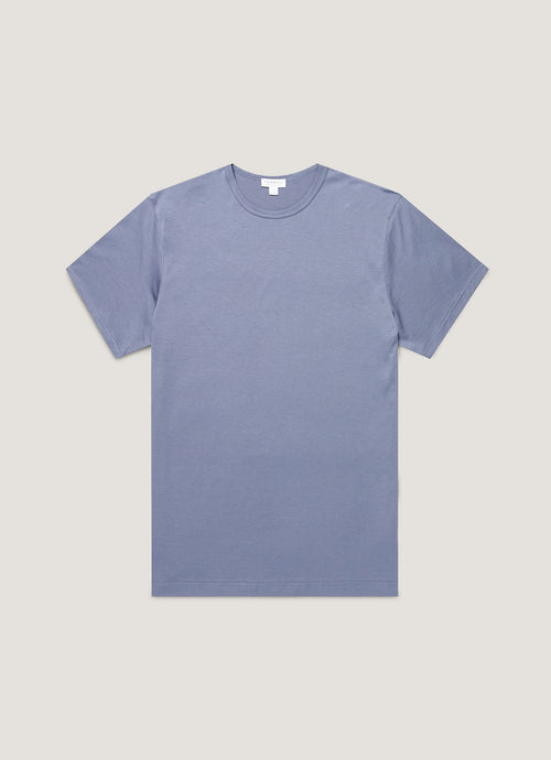 Mens Classic Tshirt In Selvedge Blue Mtsh0001 Buwf