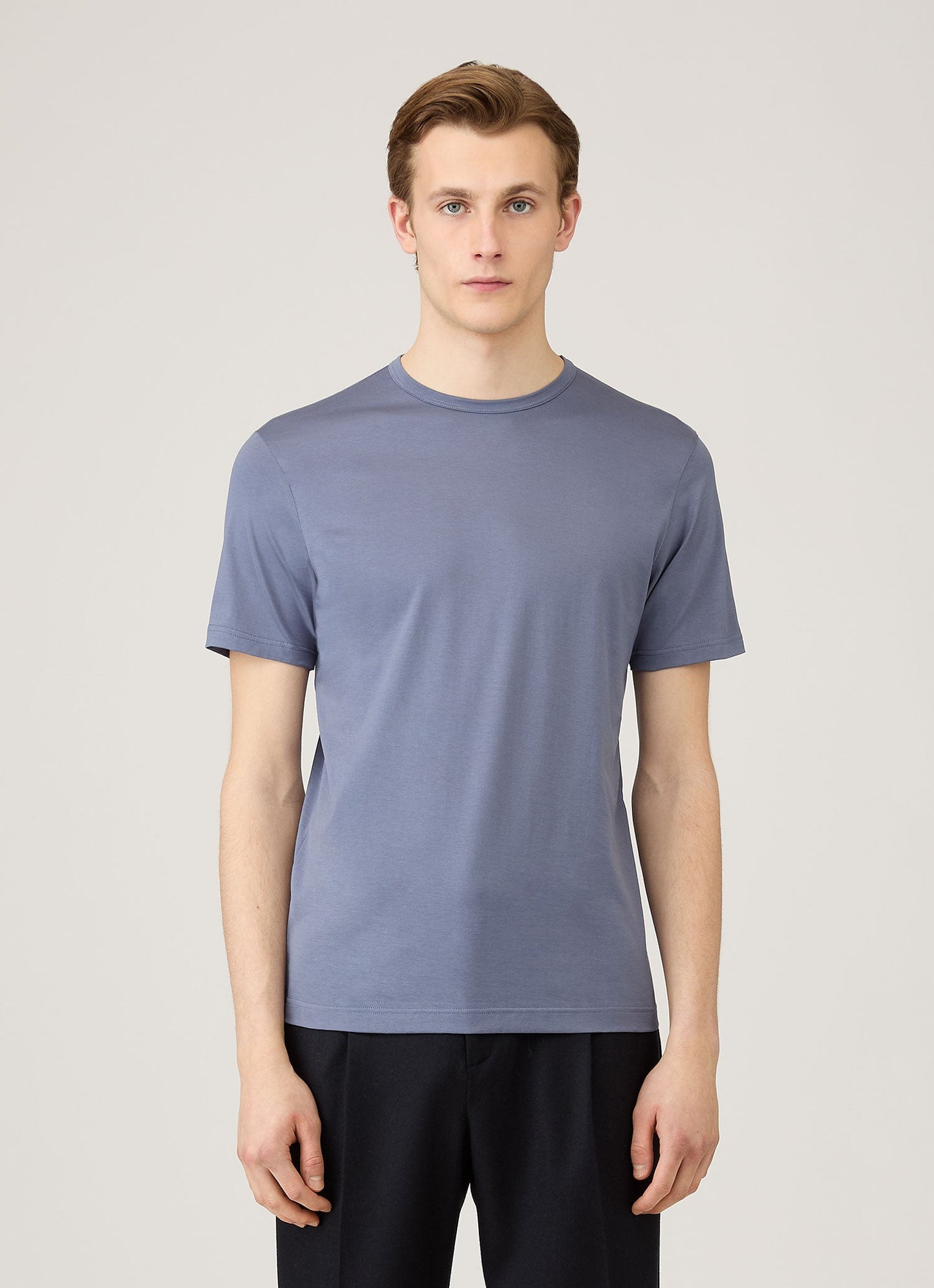 Mens Classic Tshirt In Selvedge Blue Mtsh0001 Buwf