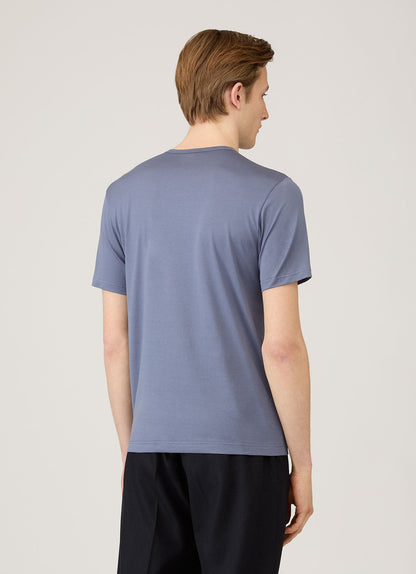 Mens Classic Tshirt In Selvedge Blue Mtsh0001 Buwf