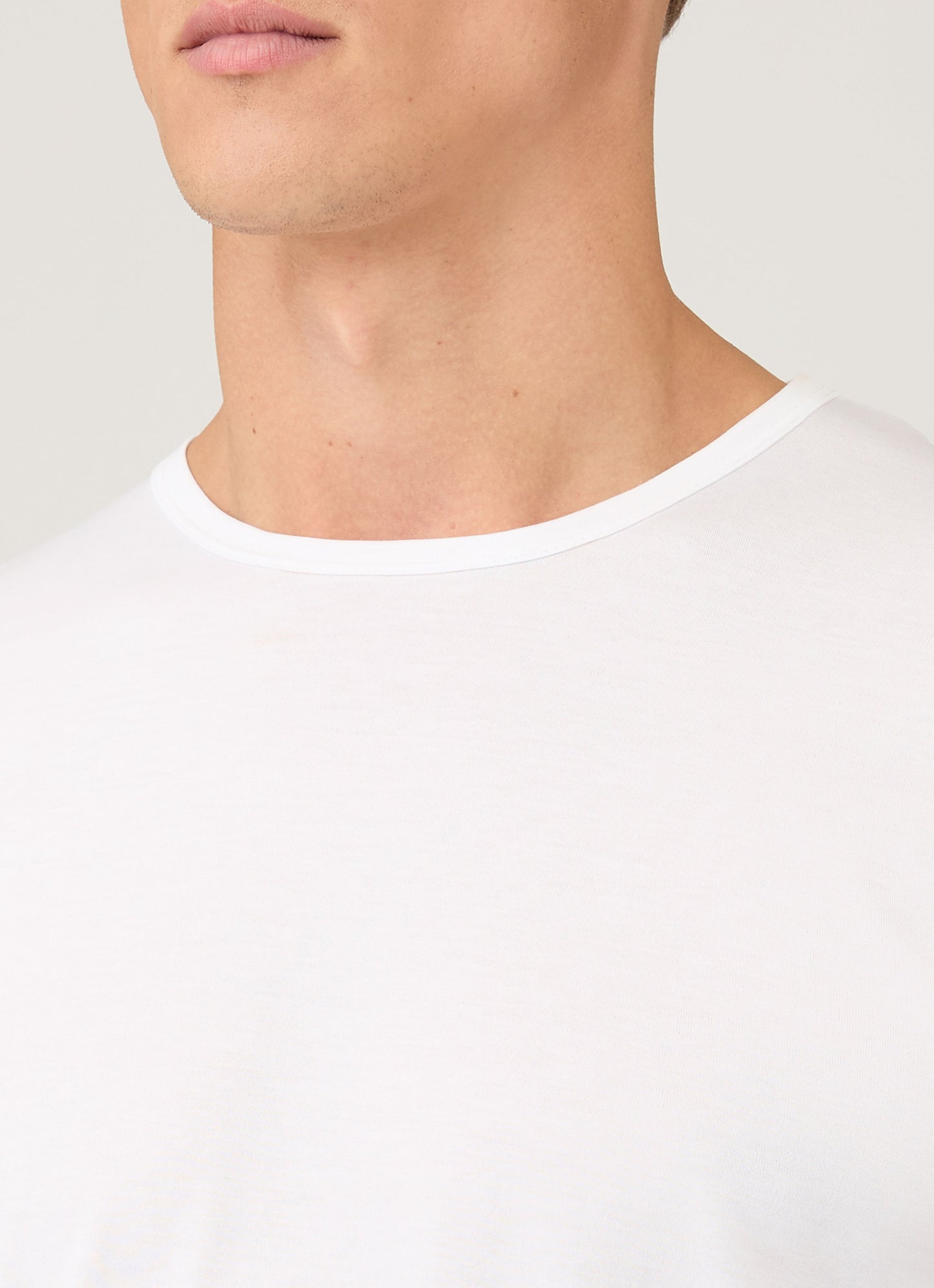 Mens Short Sleeve Crew Neck T Shirt White
