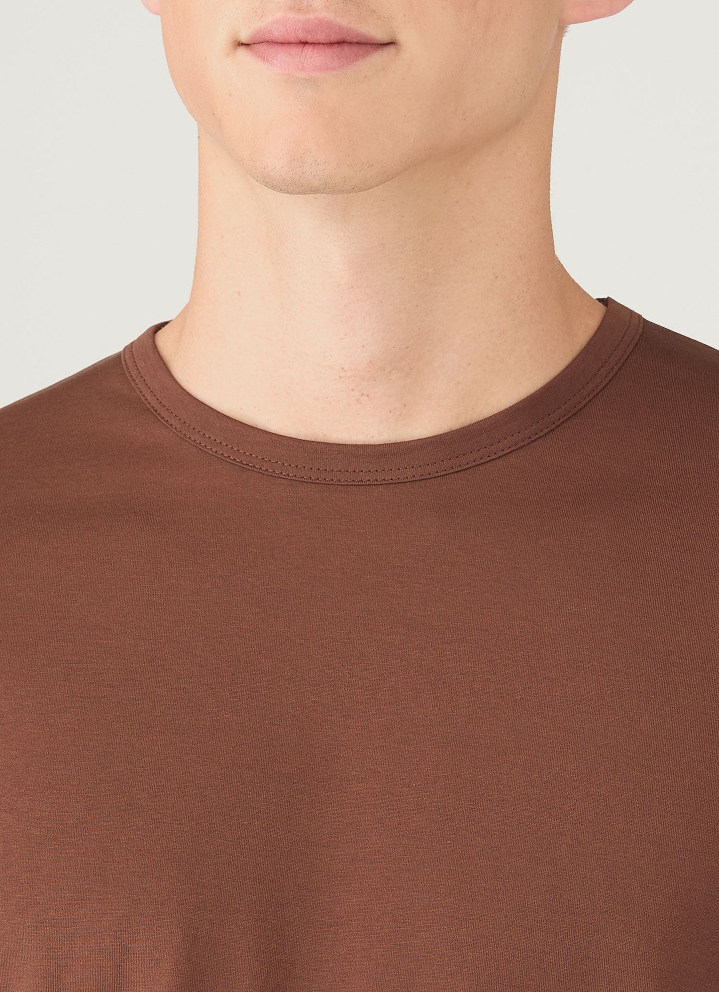 Mens Long Sleeve Classic Tshirt In Conker Brown Mtsh0003 Brgl