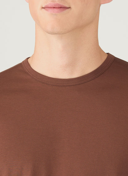 Mens Long Sleeve Classic Tshirt In Conker Brown Mtsh0003 Brgl