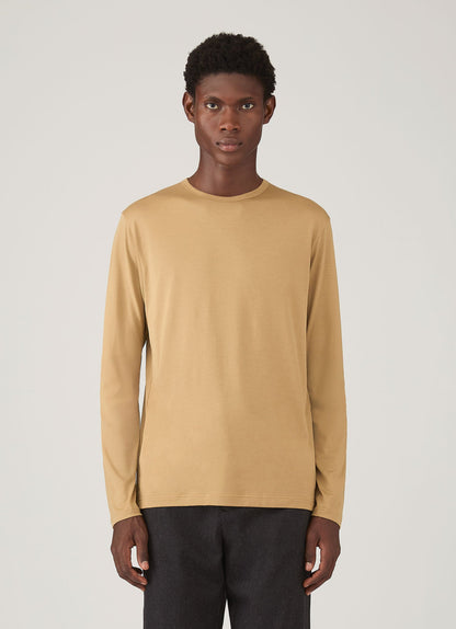 Mens Long Sleeve Classic Tshirt In Tan Mtsh0003 Brgm
