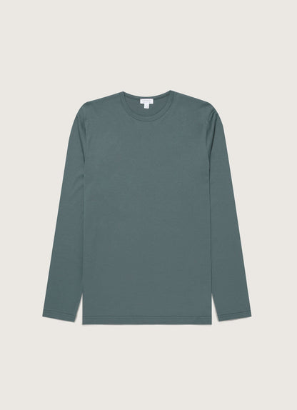 Men's Long Sleeve Classic T-shirt in Dark Petrol