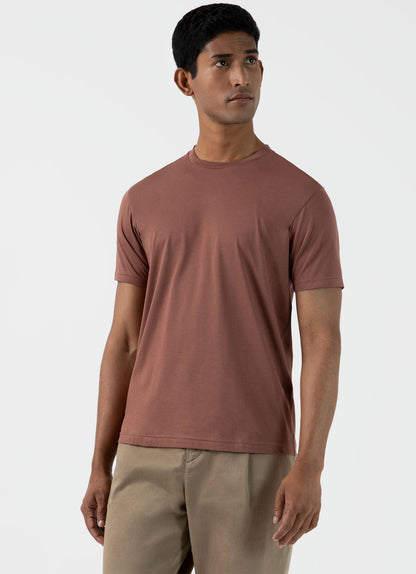 Mens Riviera Midweight T Shirt In Brown Mtsh0007S Bret