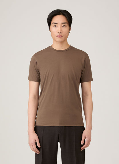 Mens Riviera Midweight Tshirt In Bark Mtsh0007S Brgc