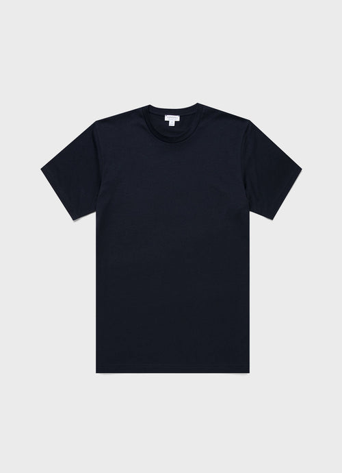Mens Riviera Midweight Tshirt In Midnight Navy Mtsh0007S Buvn