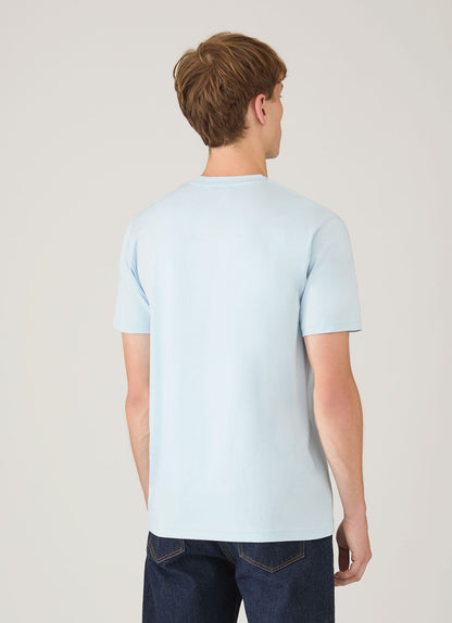Mens Riviera Midweight Tshirt In Frost Blue Mtsh0007S Buwo