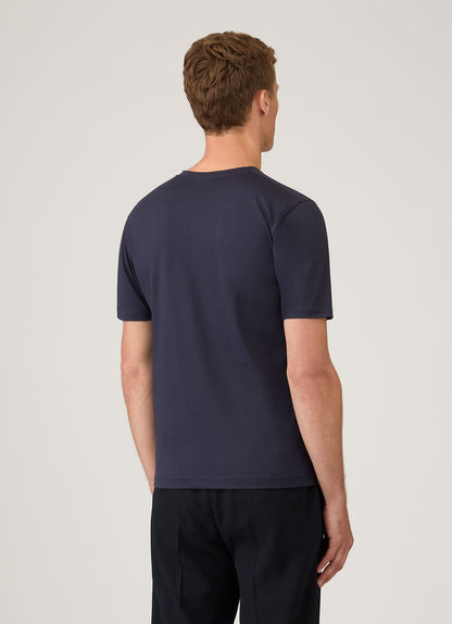 Mens Riviera V Neck T Shirt In Navy