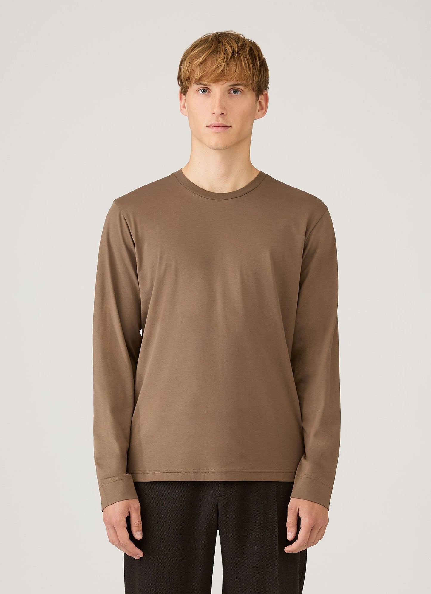 Mens Long Sleeve Riviera Midweight Tshirt In Dark Cedar Mtsh0136R Brgr
