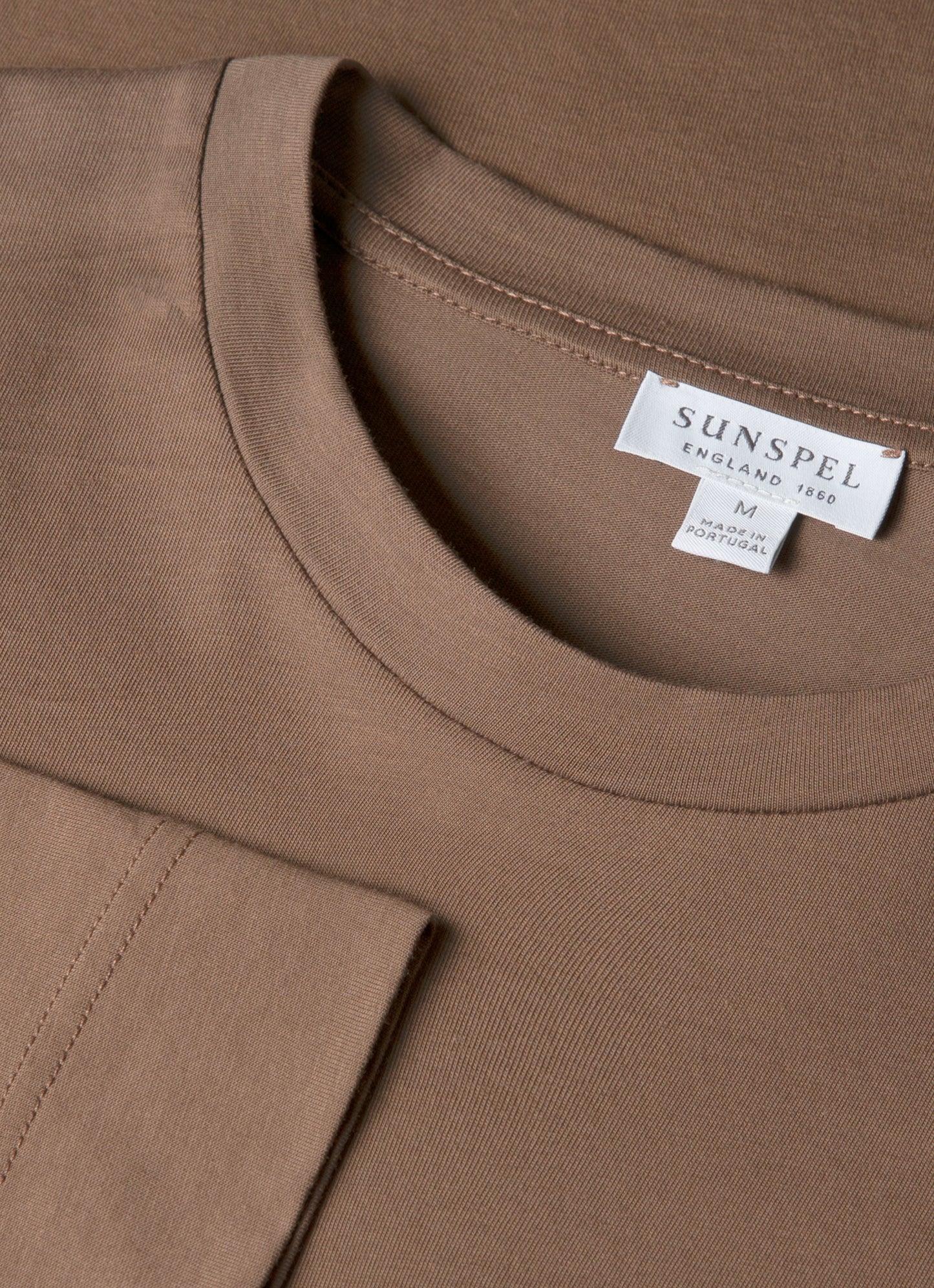 Mens Long Sleeve Riviera Midweight Tshirt In Bark Mtsh0136S Brgc