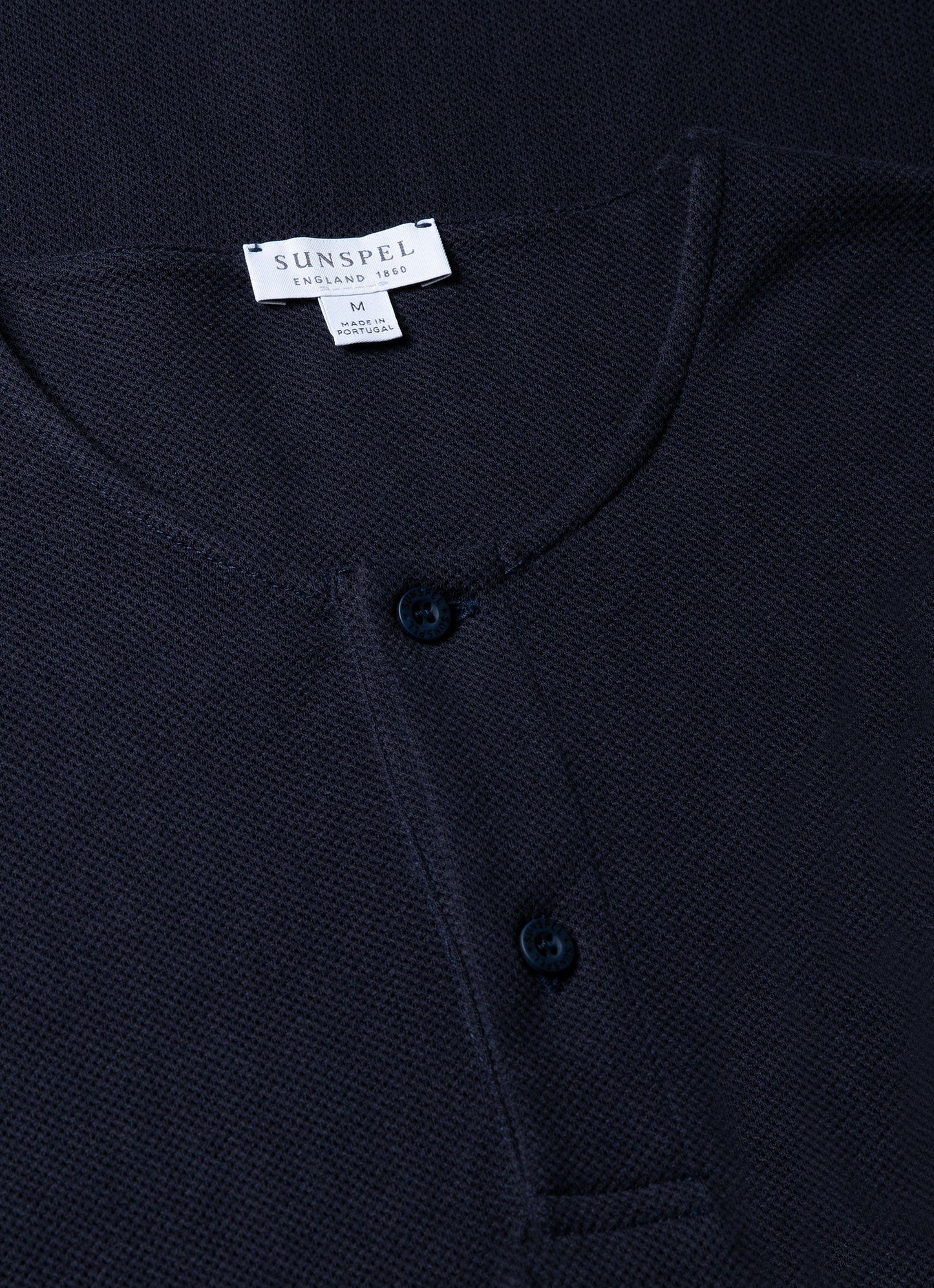 Mens Riviera Henley In Navy Mtsh0177 Buaa