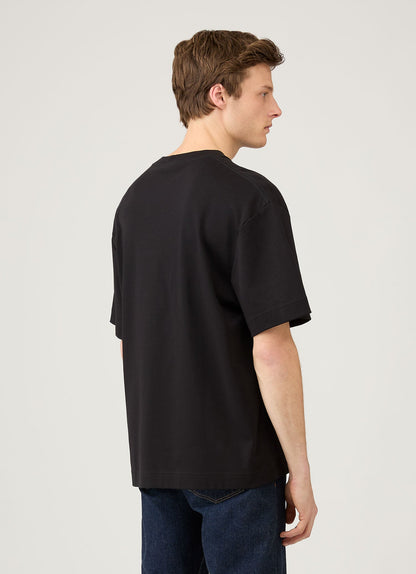 Mens Oversized Heavyweight Tshirt In Black Mtsh0180 Bkaa