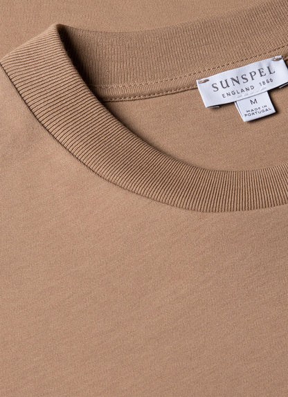 Mens Relaxed Fit Heavyweight Tshirt In Dune Mtsh0181 Brfz