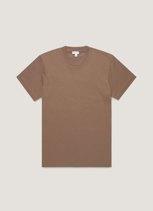 Mens Relaxed Fit Heavyweight Tshirt In Bark Mtsh0181 Brgc