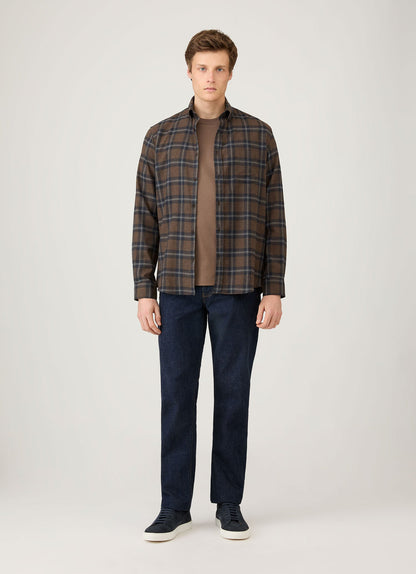 Mens Relaxed Fit Heavyweight Tshirt In Bark Mtsh0181 Brgc