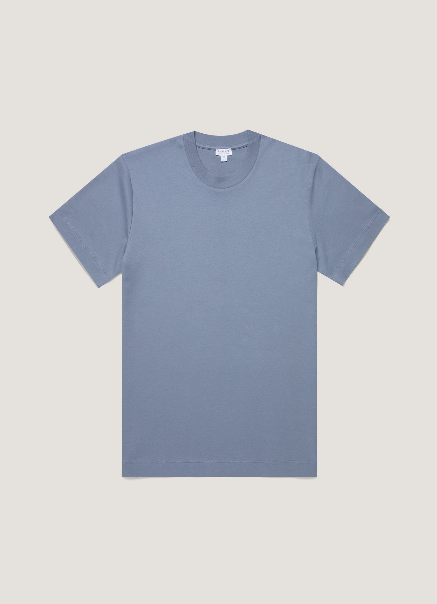 Mens Relaxed Fit Heavyweight Tshirt In Vintage Blue Mtsh0181 Buwb
