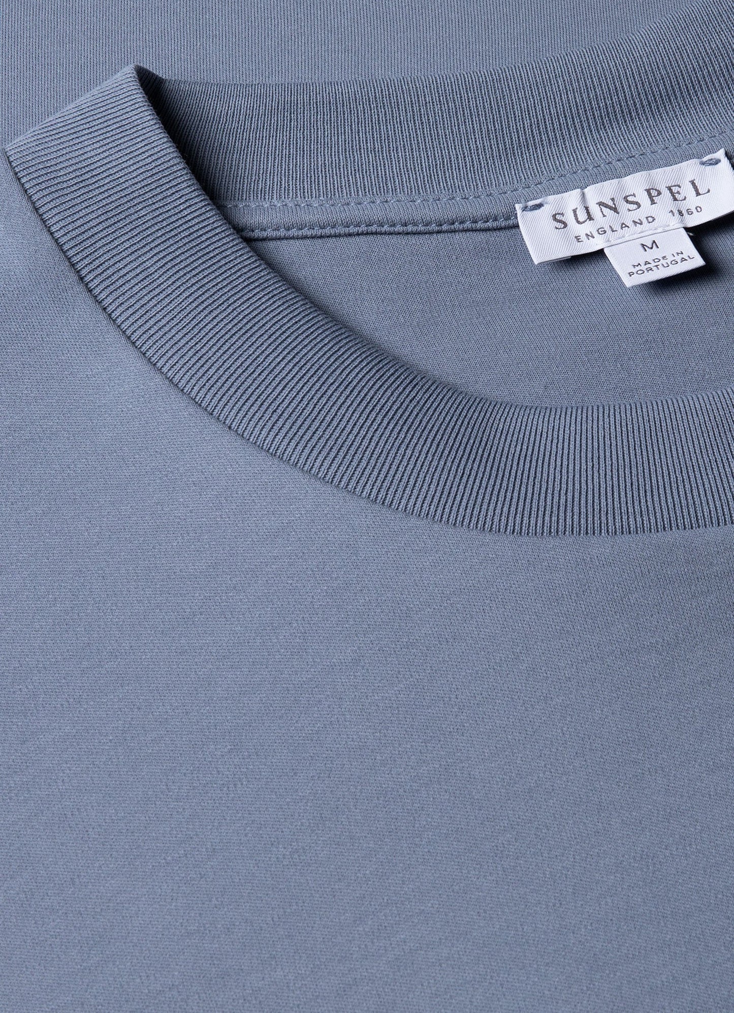 Mens Relaxed Fit Heavyweight Tshirt In Vintage Blue Mtsh0181 Buwb