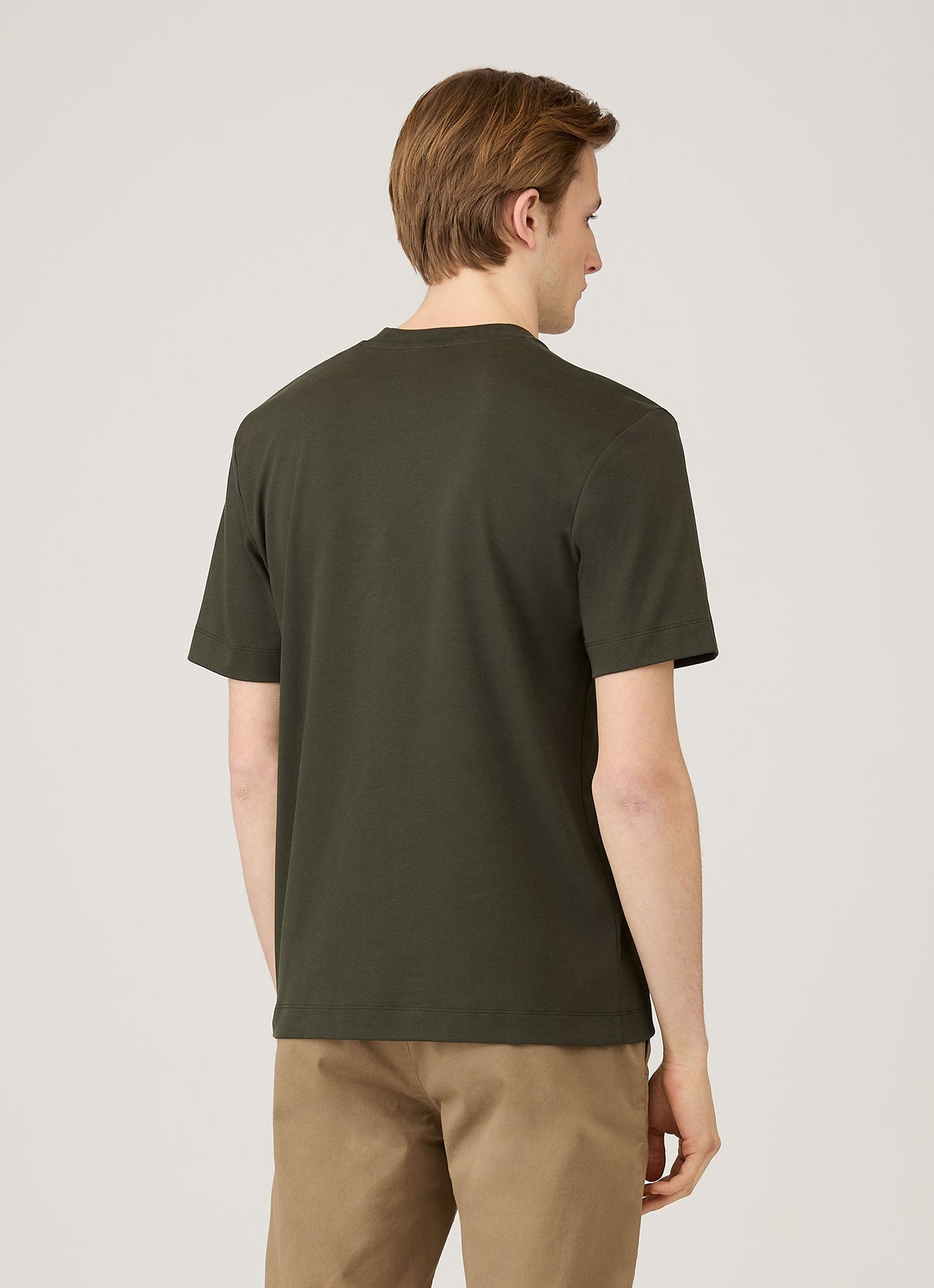 Mens Relaxed Fit Heavyweight Tshirt In Dark Green Mtsh0181 Gnin