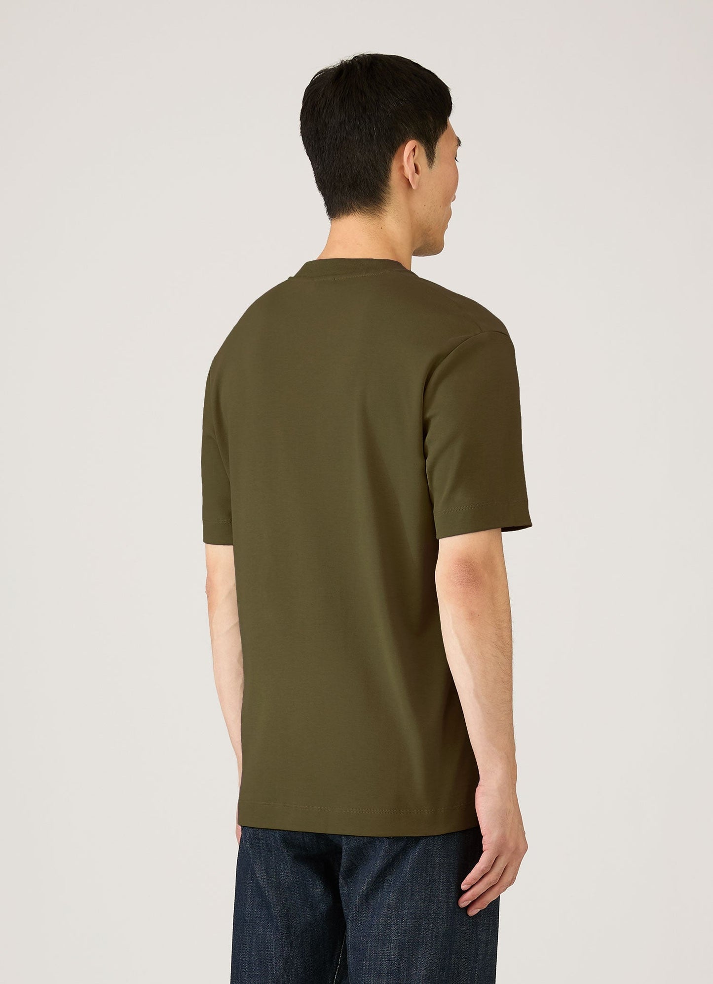 Mens Relaxed Fit Heavyweight Tshirt In Deep Olive Mtsh0181 Gniz