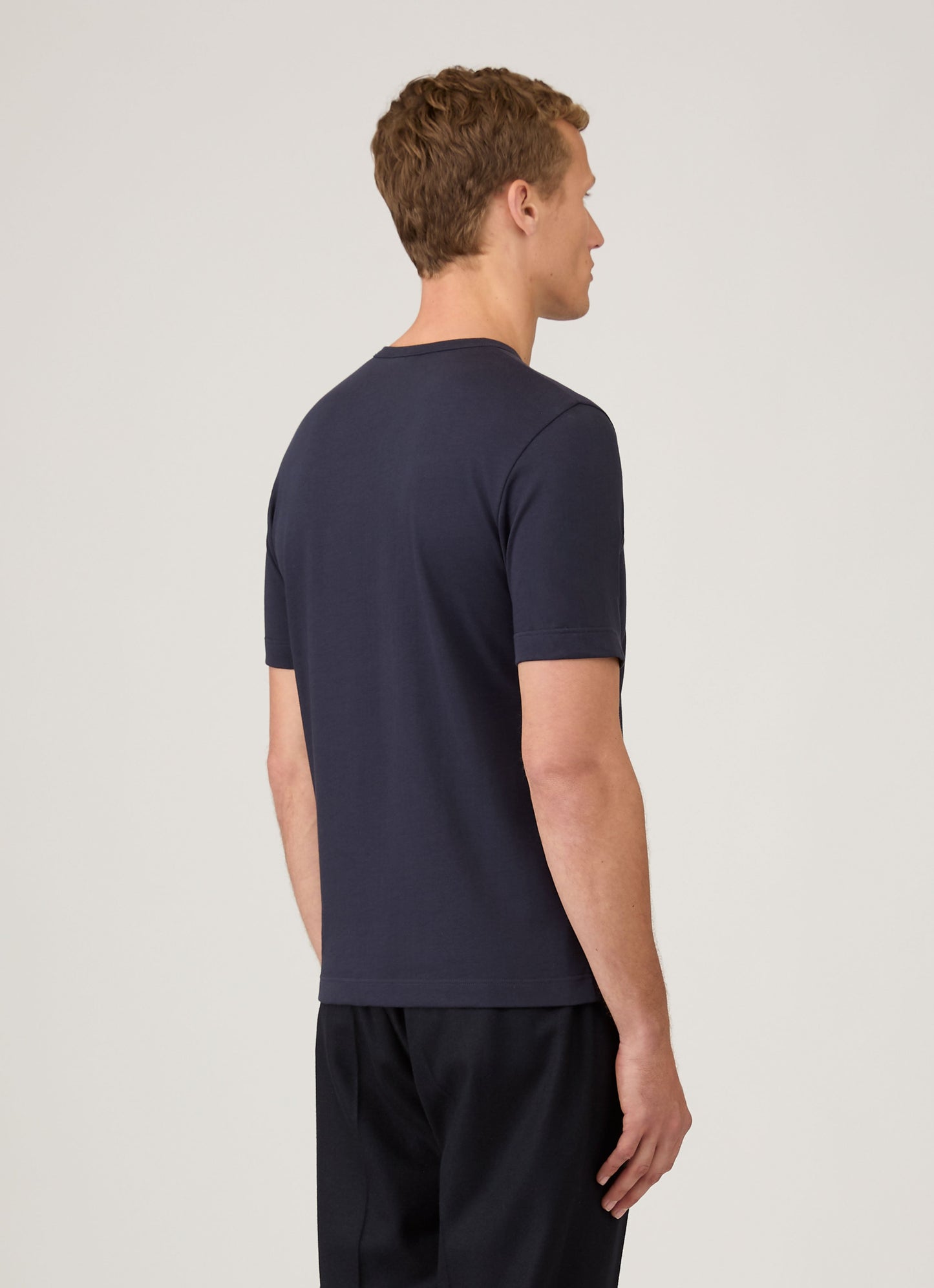 Mens Single Jersey Tshirt In Navy Mtsh0187 Buaa