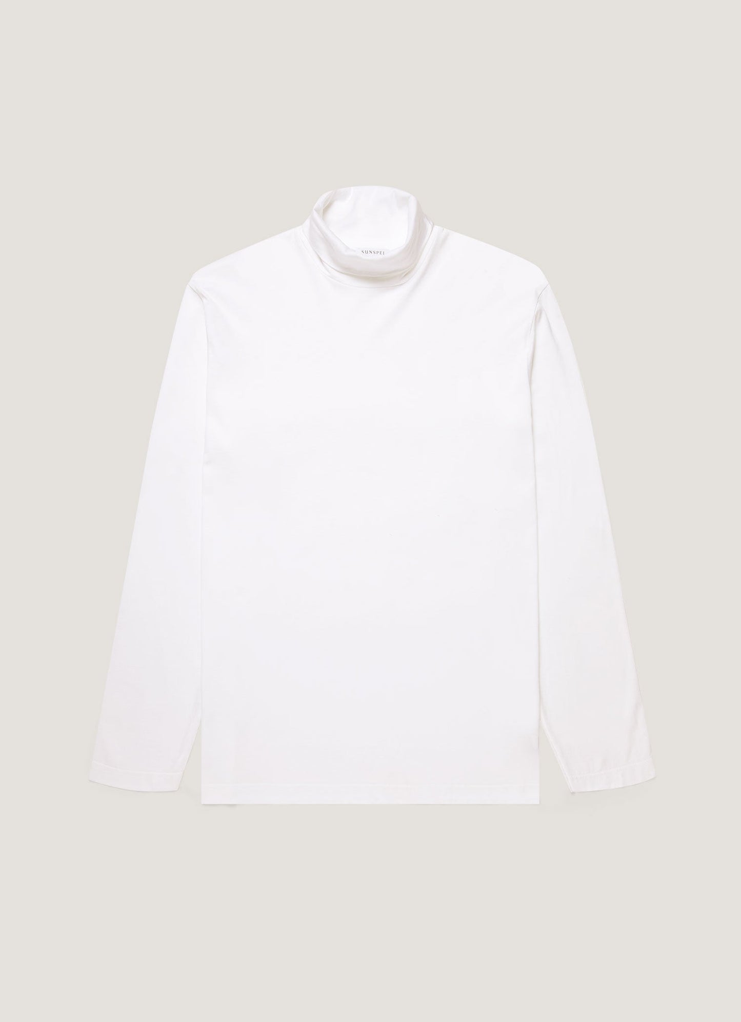 Mens Long Sleeve Roll Neck In White Mtsh0197 Whaa