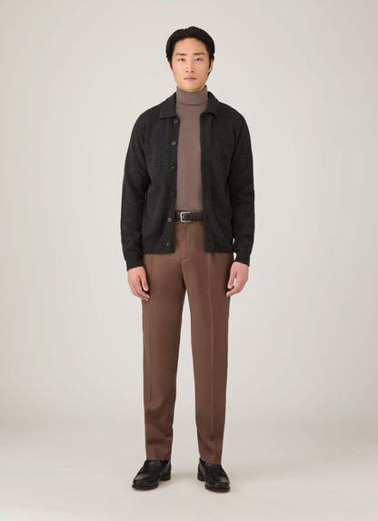 Mens Ultrafine Merino Roll Neck In Sandstone Mtsh0198 Brfc