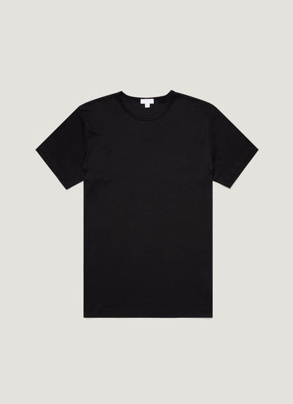 Mens Sea Island Cotton Underwear T Shirt Black