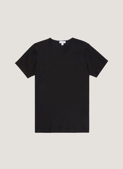 Mens Superfine Cotton Underwear T Shirt In Black Mtsh4001