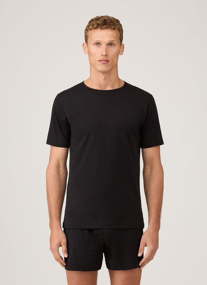 Mens Superfine Cotton Underwear T Shirt In Black Mtsh4001