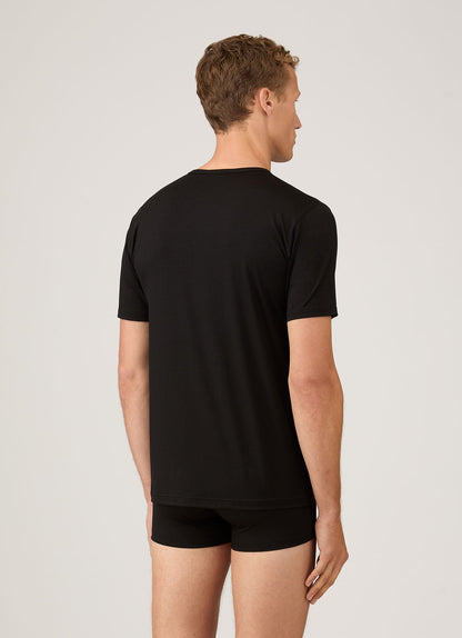 Mens Tencel Tshirt In Black Mtsh4012 Bkaa